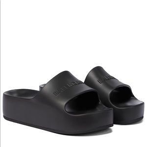 Balenciaga Mono Logo Platform Slides US 8